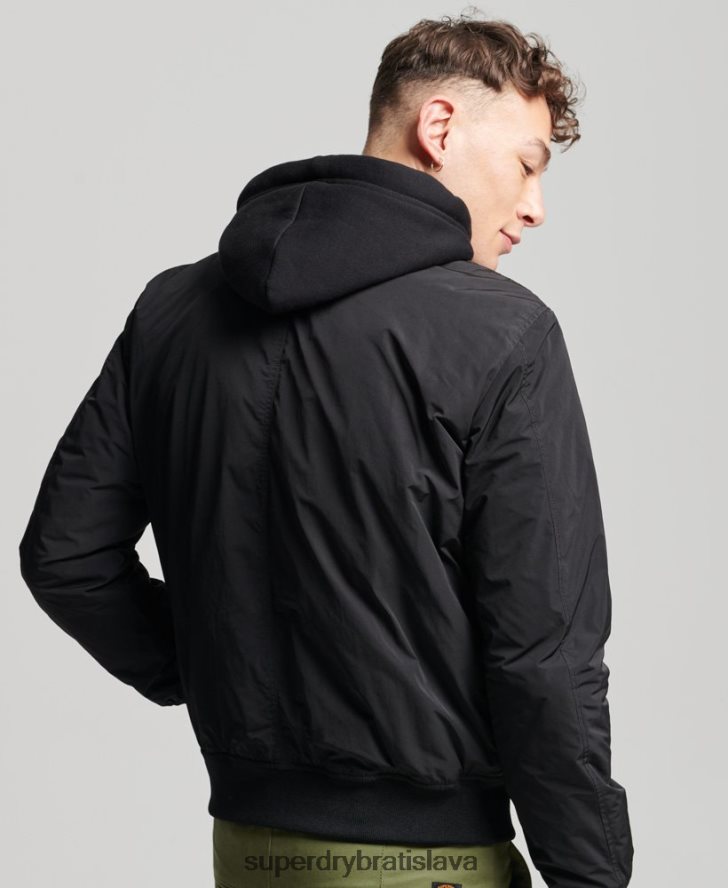 Superdry muži vojenský letecký bombardér 6B4ZTR1159 oblečenie čierna