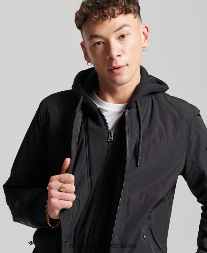 Superdry muži vojenský letecký bombardér 6B4ZTR1159 oblečenie čierna