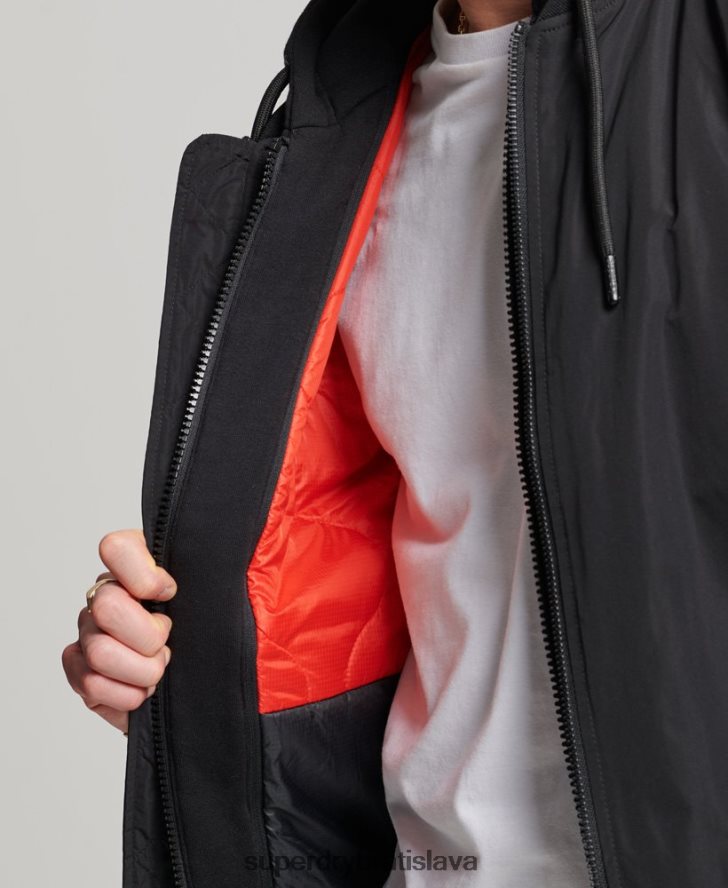 Superdry muži vojenský letecký bombardér 6B4ZTR1159 oblečenie čierna