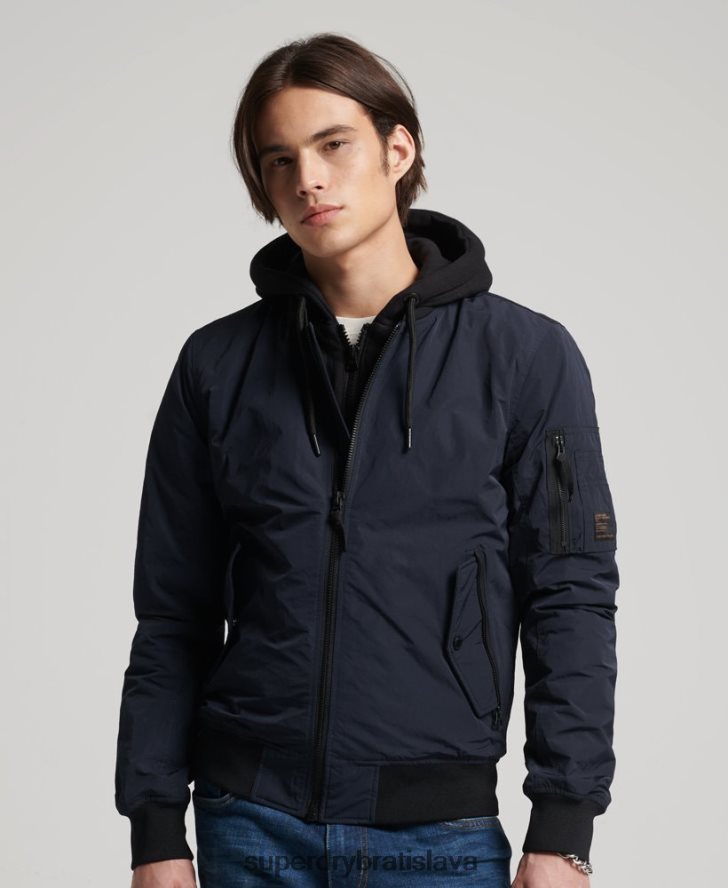 Superdry muži vojenský letecký bombardér 6B4ZTR4741 oblečenie námorníctvo