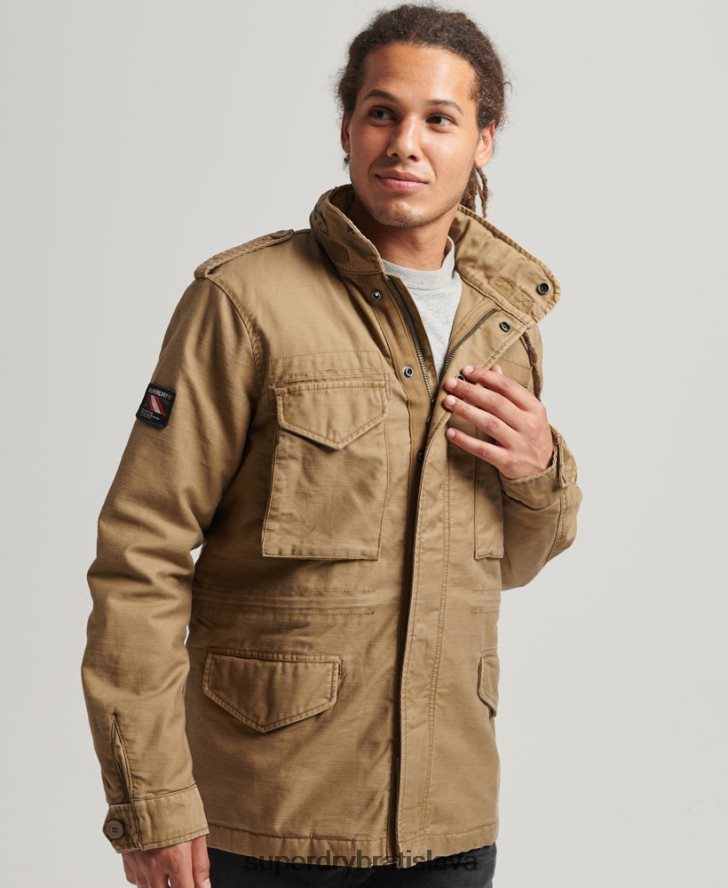 Superdry muži vojenská m65 poľná borgová podšitá bunda 6B4ZTR4470 oblečenie opálenie