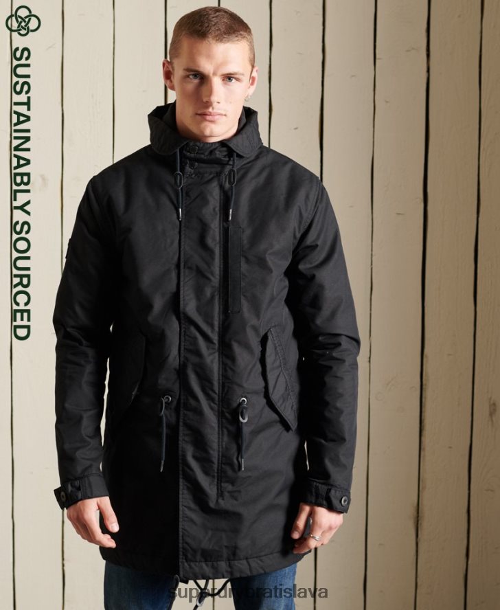 Superdry muži vojenská rybia parka 6B4ZTR4687 oblečenie tmavošedý