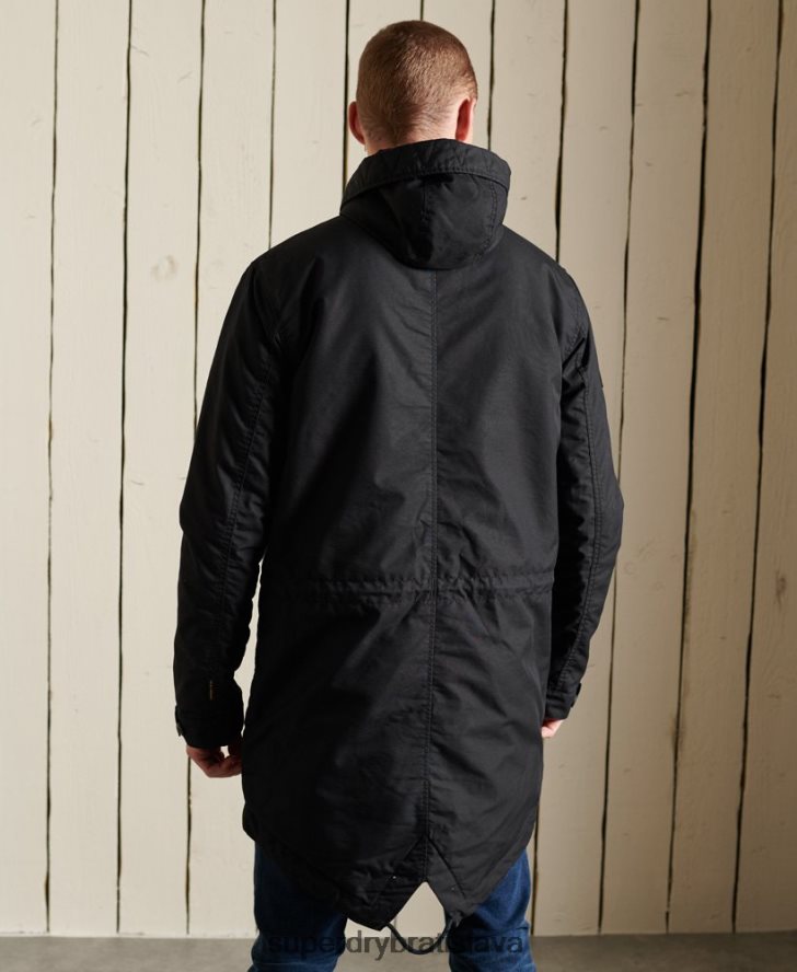 Superdry muži vojenská rybia parka 6B4ZTR4687 oblečenie tmavošedý