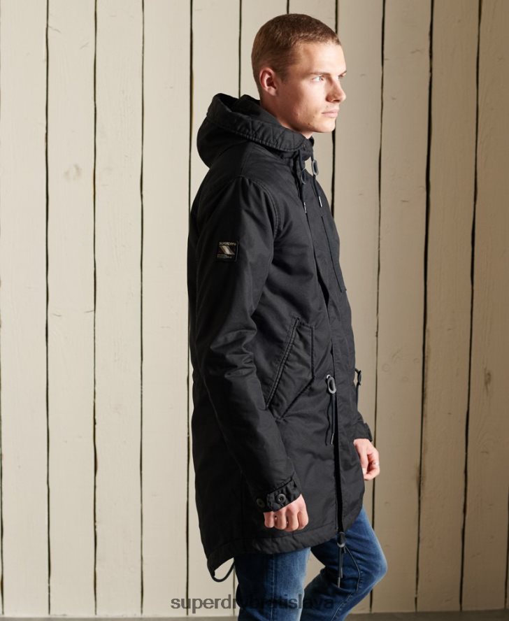 Superdry muži vojenská rybia parka 6B4ZTR4687 oblečenie tmavošedý