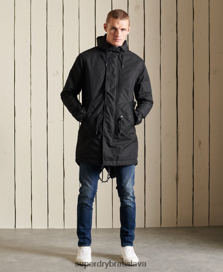 Superdry muži vojenská rybia parka 6B4ZTR4687 oblečenie tmavošedý