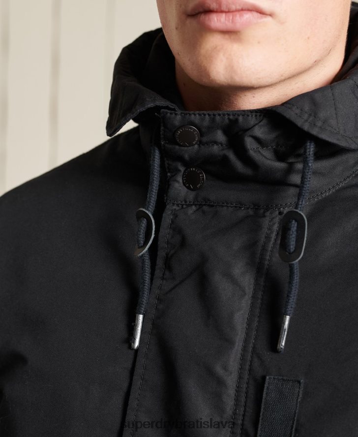 Superdry muži vojenská rybia parka 6B4ZTR4687 oblečenie tmavošedý