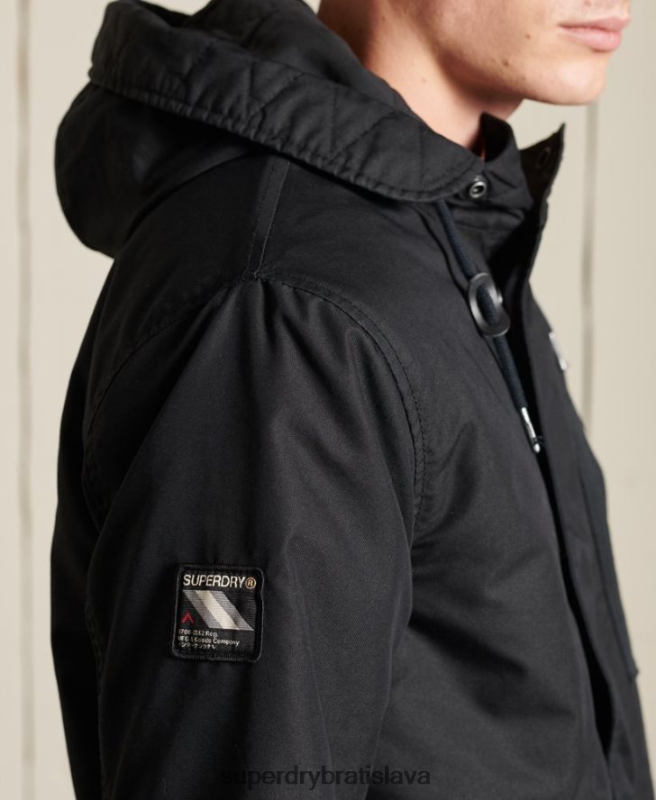 Superdry muži vojenská rybia parka 6B4ZTR4687 oblečenie tmavošedý