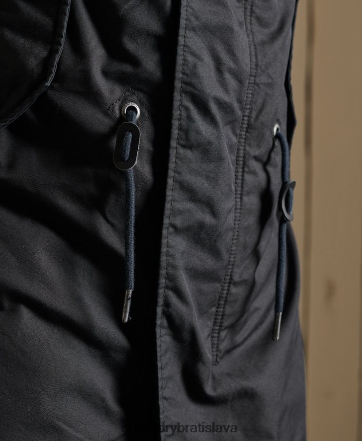 Superdry muži vojenská rybia parka 6B4ZTR4687 oblečenie tmavošedý
