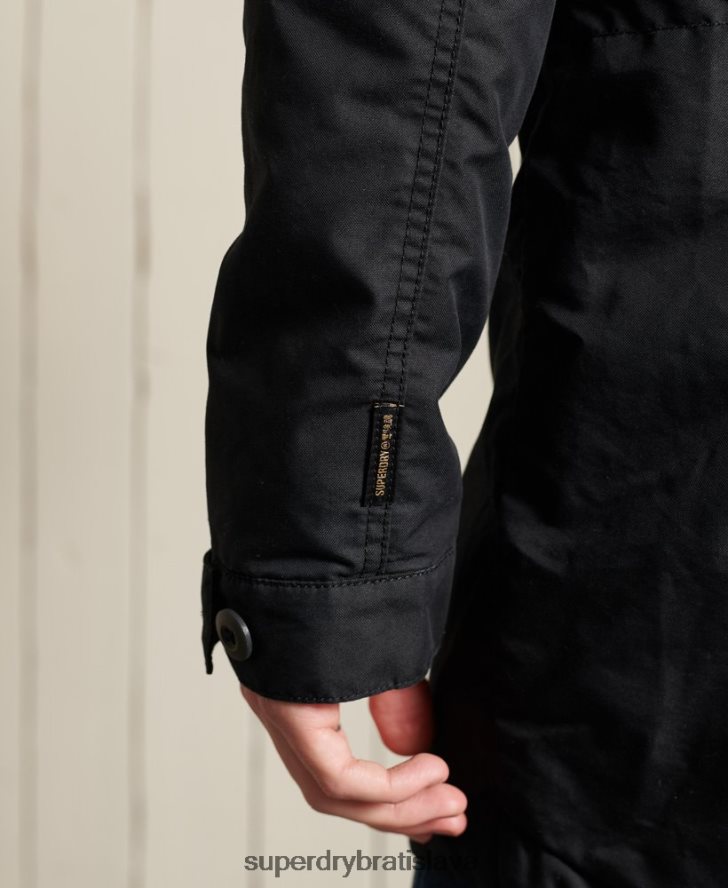 Superdry muži vojenská rybia parka 6B4ZTR4687 oblečenie tmavošedý