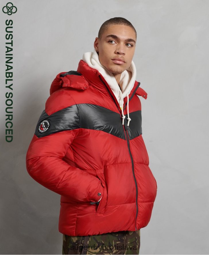 Superdry muži vystužená bunda stratus 6B4ZTR4789 oblečenie červená