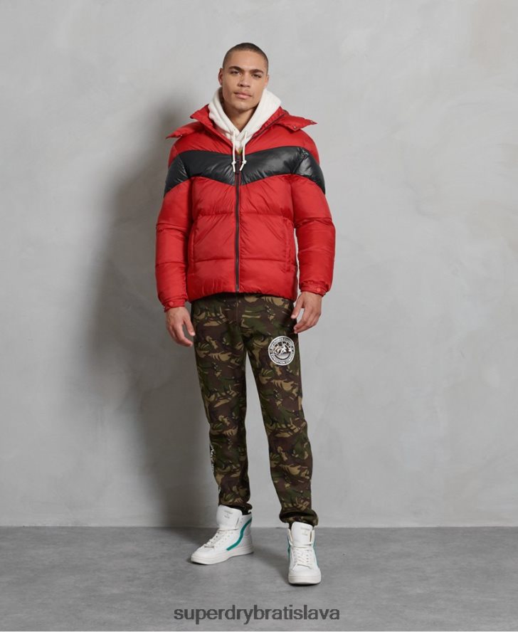 Superdry muži vystužená bunda stratus 6B4ZTR4789 oblečenie červená