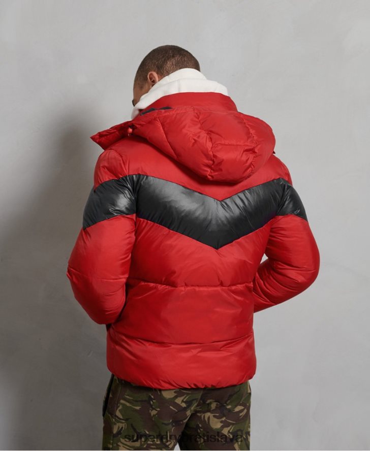 Superdry muži vystužená bunda stratus 6B4ZTR4789 oblečenie červená