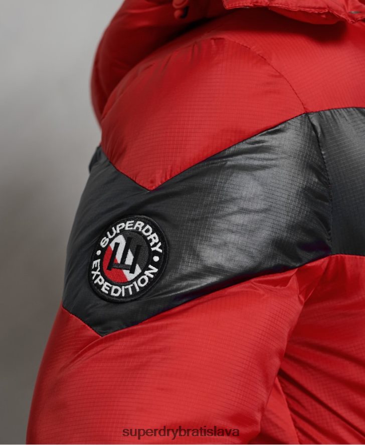 Superdry muži vystužená bunda stratus 6B4ZTR4789 oblečenie červená