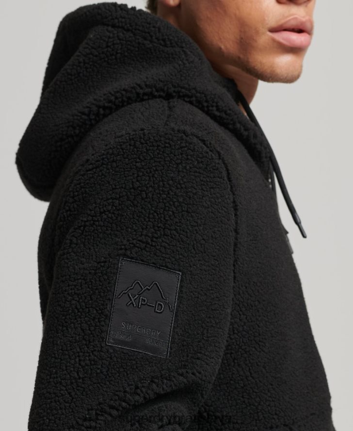 Superdry muži xpd hybridná bunda Borg 6B4ZTR5002 oblečenie čierna