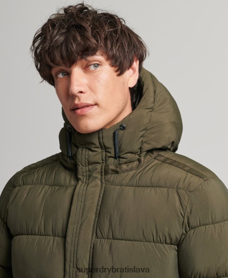 Superdry muži xpd športová bunda s kapucňou 6B4ZTR1048 oblečenie kaki