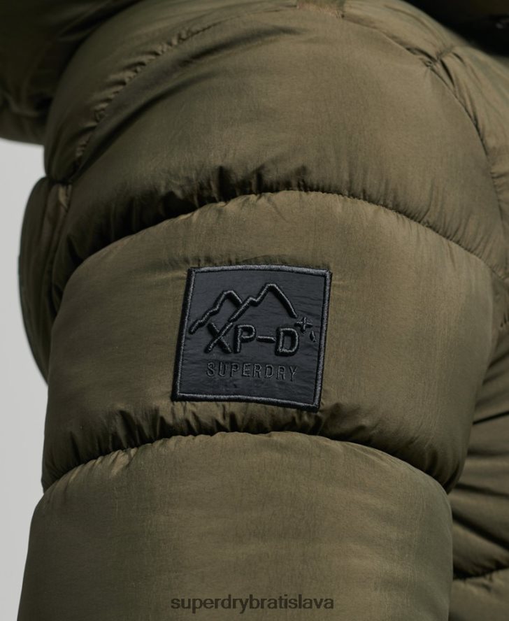 Superdry muži xpd športová bunda s kapucňou 6B4ZTR1048 oblečenie kaki
