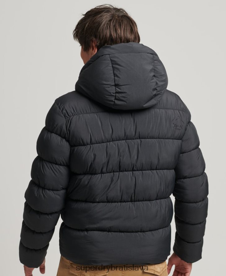 Superdry muži xpd športová bunda s kapucňou 6B4ZTR978 oblečenie čierna