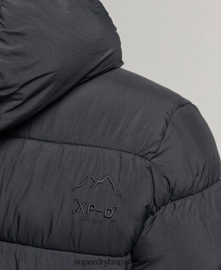 Superdry muži xpd športová bunda s kapucňou 6B4ZTR978 oblečenie čierna