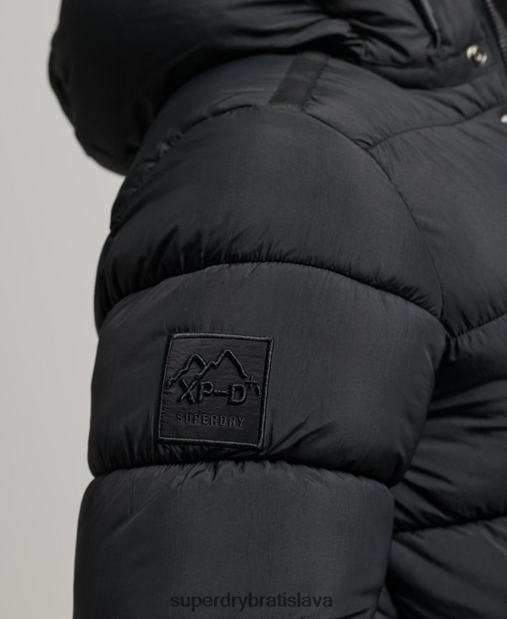 Superdry muži xpd športová bunda s kapucňou 6B4ZTR978 oblečenie čierna