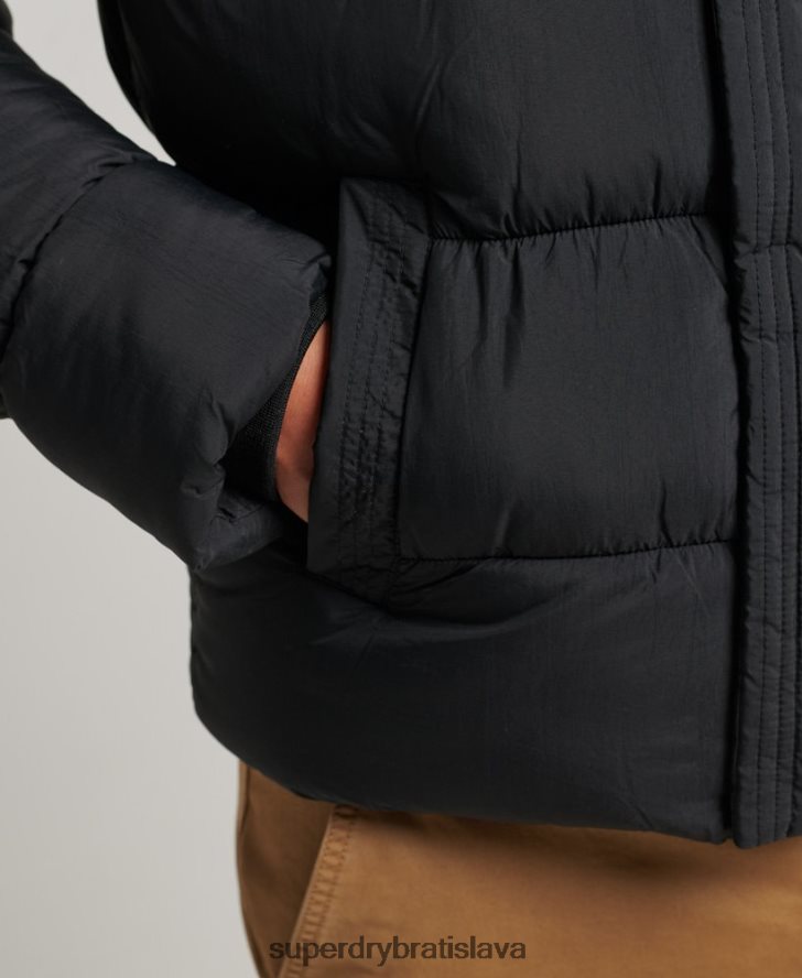Superdry muži xpd športová bunda s kapucňou 6B4ZTR978 oblečenie čierna