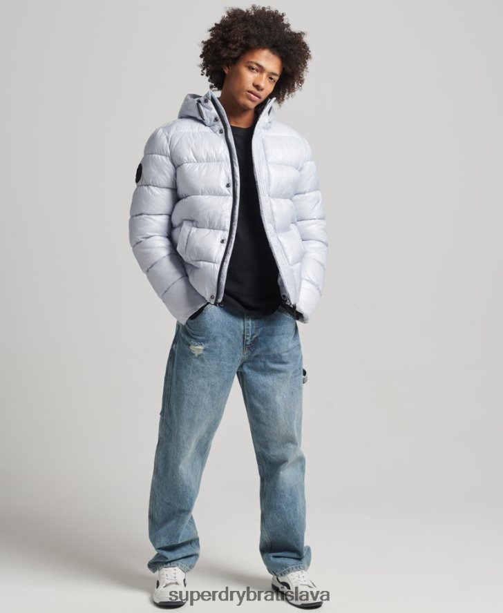 Superdry muži xpd športová luxusná bunda 6B4ZTR4579 oblečenie svetlo modrá