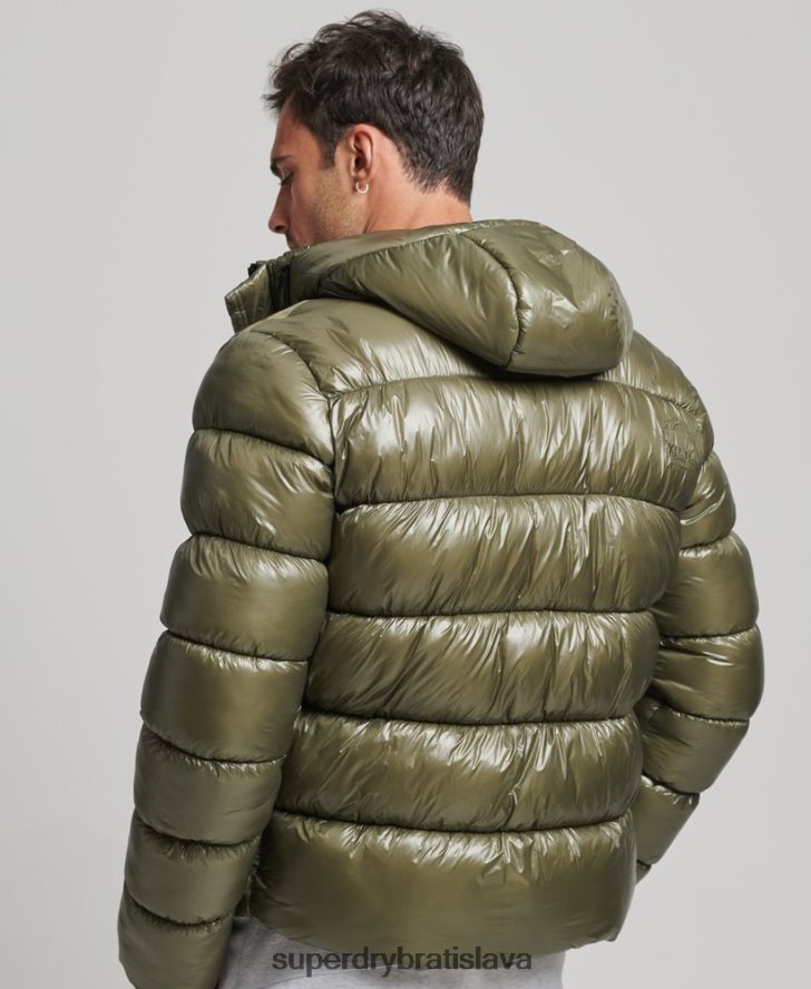 Superdry muži xpd športová luxusná bunda 6B4ZTR4648 oblečenie zelená
