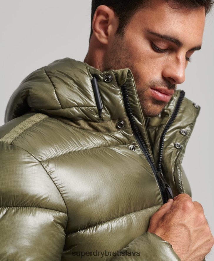 Superdry muži xpd športová luxusná bunda 6B4ZTR4648 oblečenie zelená