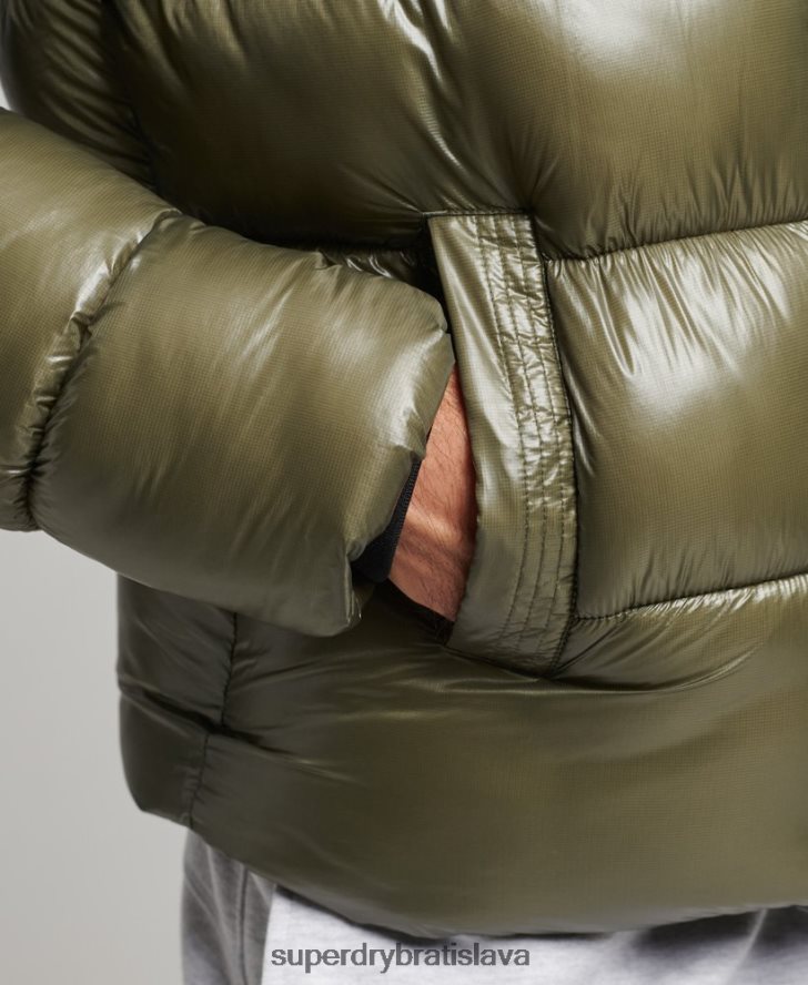 Superdry muži xpd športová luxusná bunda 6B4ZTR4648 oblečenie zelená