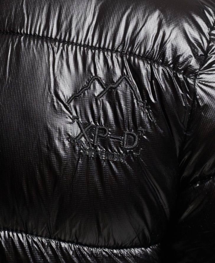 Superdry muži xpd športová luxusná bunda 6B4ZTR4682 oblečenie čierna