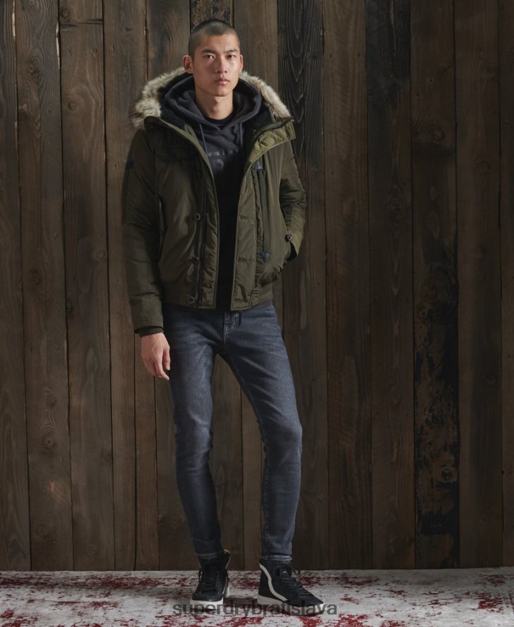 Superdry muži záchranný bombardér chinook 6B4ZTR4541 oblečenie kaki