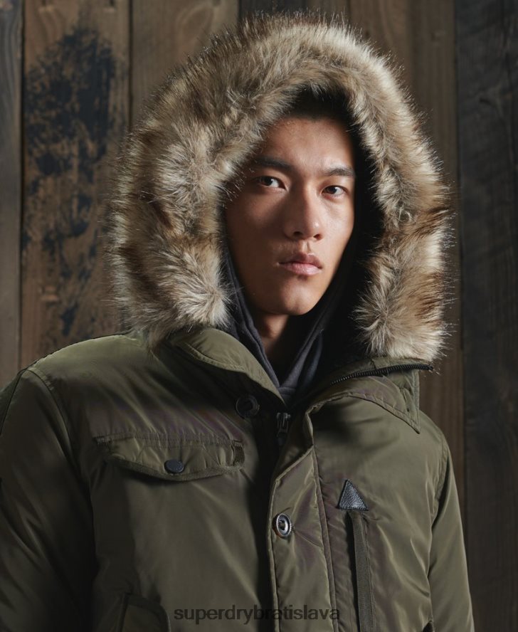 Superdry muži záchranný bombardér chinook 6B4ZTR4541 oblečenie kaki