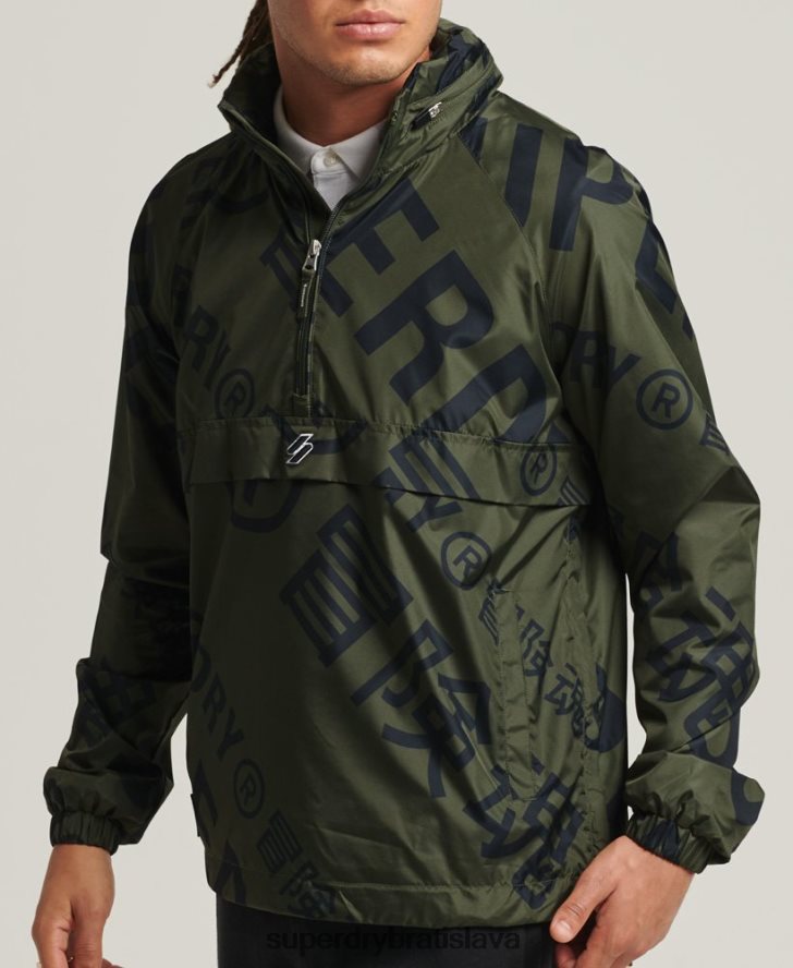 Superdry muži základné grafické sako na voľný čas 6B4ZTR4552 oblečenie kaki
