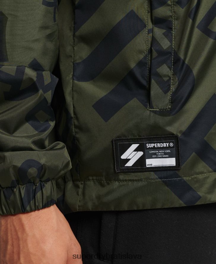 Superdry muži základné grafické sako na voľný čas 6B4ZTR4552 oblečenie kaki
