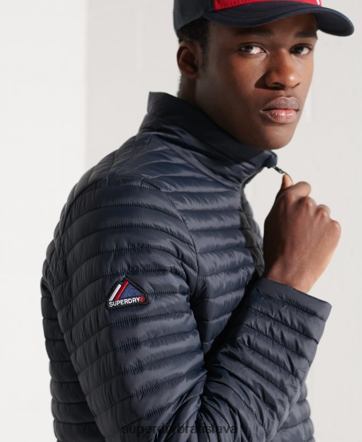 Superdry muži zbalená fuji bunda bez kapucne 6B4ZTR1177 oblečenie námorníctvo