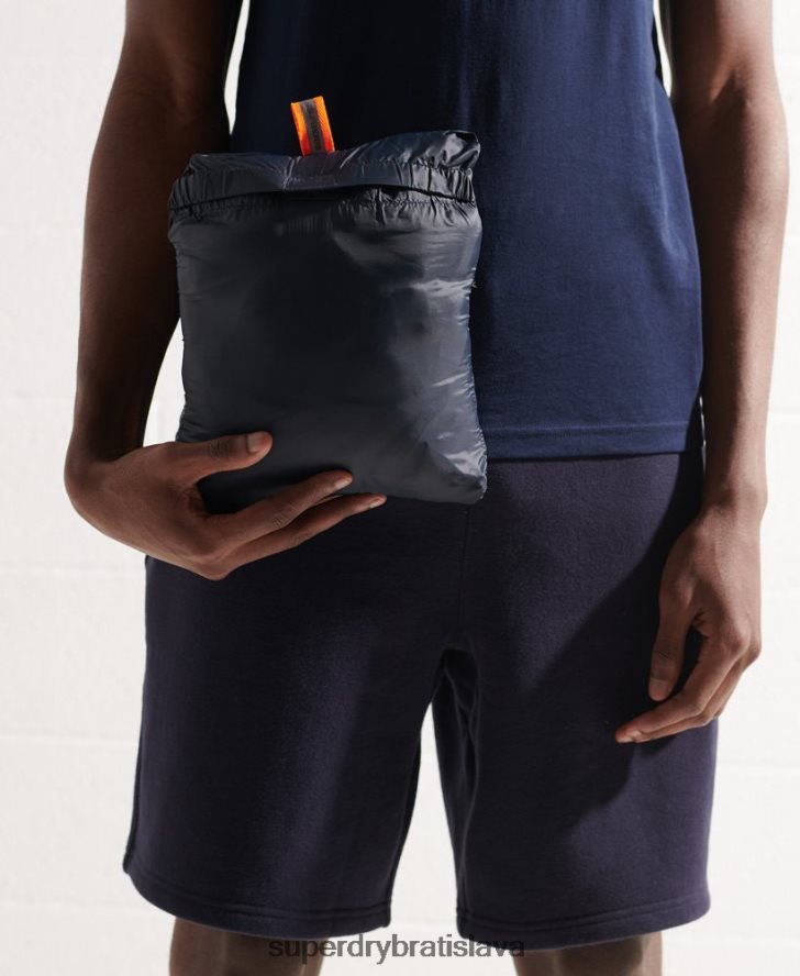 Superdry muži zbalená fuji bunda bez kapucne 6B4ZTR1177 oblečenie námorníctvo