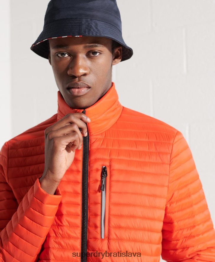 Superdry muži zbalená fuji bunda bez kapucne 6B4ZTR1190 oblečenie oranžová