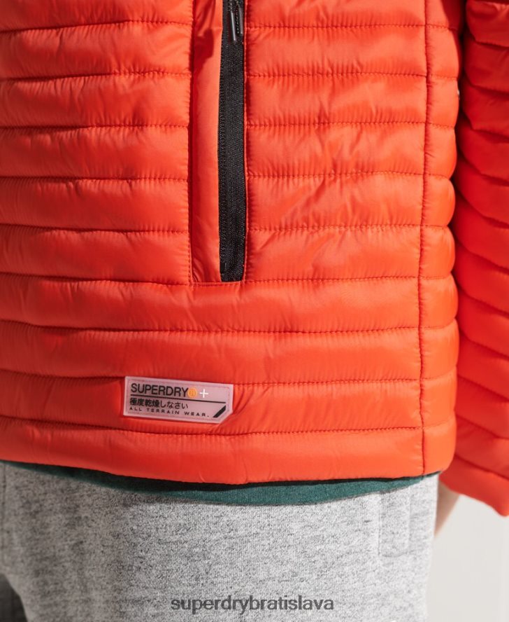 Superdry muži zbalená fuji bunda bez kapucne 6B4ZTR1190 oblečenie oranžová