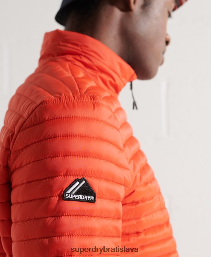 Superdry muži zbalená fuji bunda bez kapucne 6B4ZTR1190 oblečenie oranžová