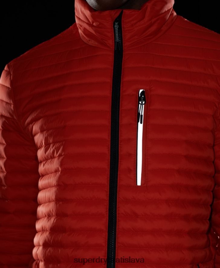 Superdry muži zbalená fuji bunda bez kapucne 6B4ZTR1190 oblečenie oranžová