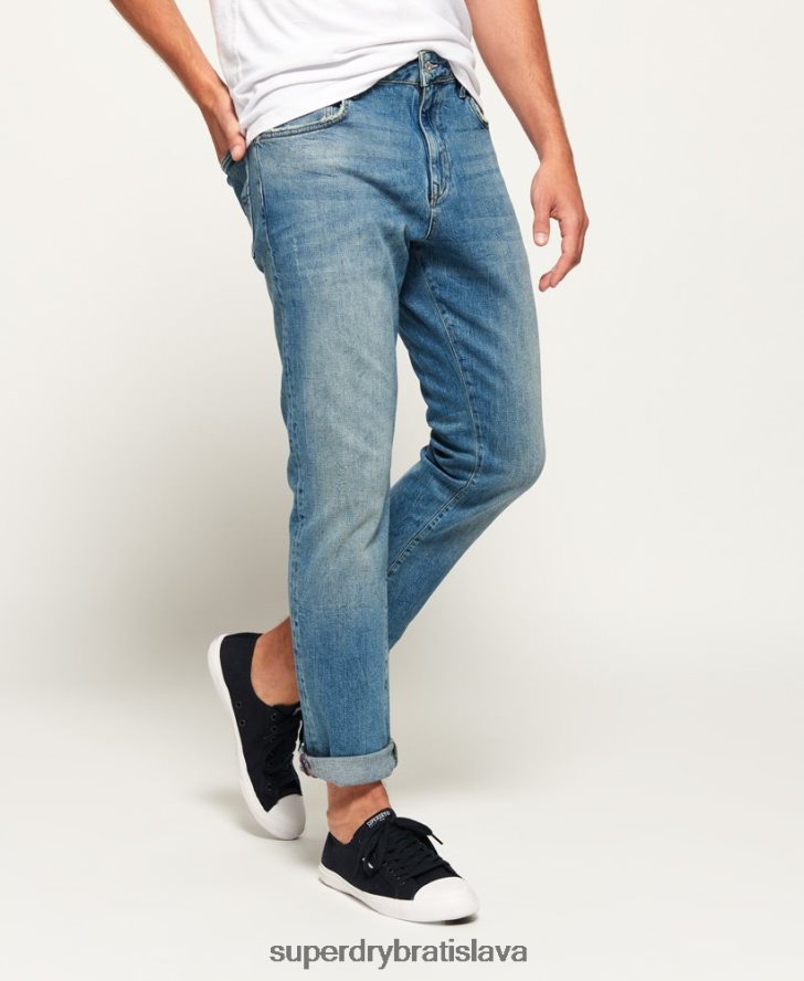 Superdry muži Daman rovné džínsy 6B4ZTR1234 oblečenie džínsy