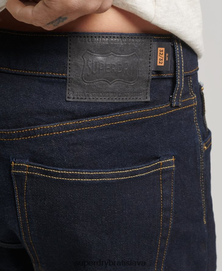 Superdry muži obchodník - organické slim džínsy 6B4ZTR1219 oblečenie tmavomodrá