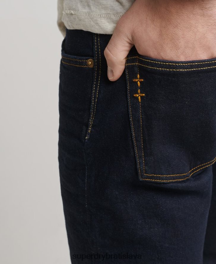 Superdry muži obchodník - organické slim džínsy 6B4ZTR1219 oblečenie tmavomodrá