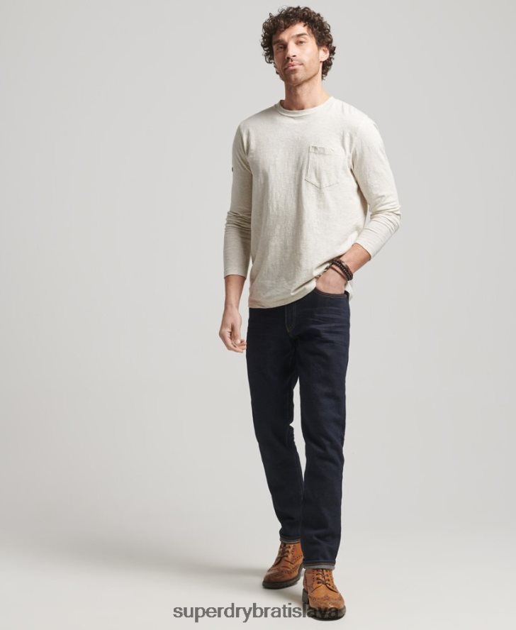 Superdry muži obchodník - organické slim džínsy 6B4ZTR1219 oblečenie tmavomodrá