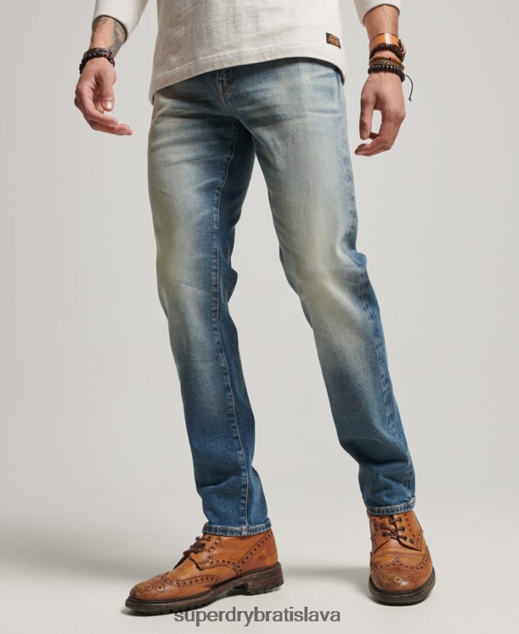Superdry muži obchodník - organické slim džínsy 6B4ZTR1221 oblečenie svetlo modrá