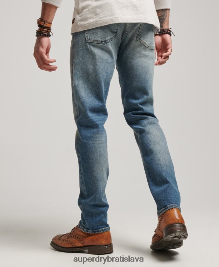 Superdry muži obchodník - organické slim džínsy 6B4ZTR1221 oblečenie svetlo modrá