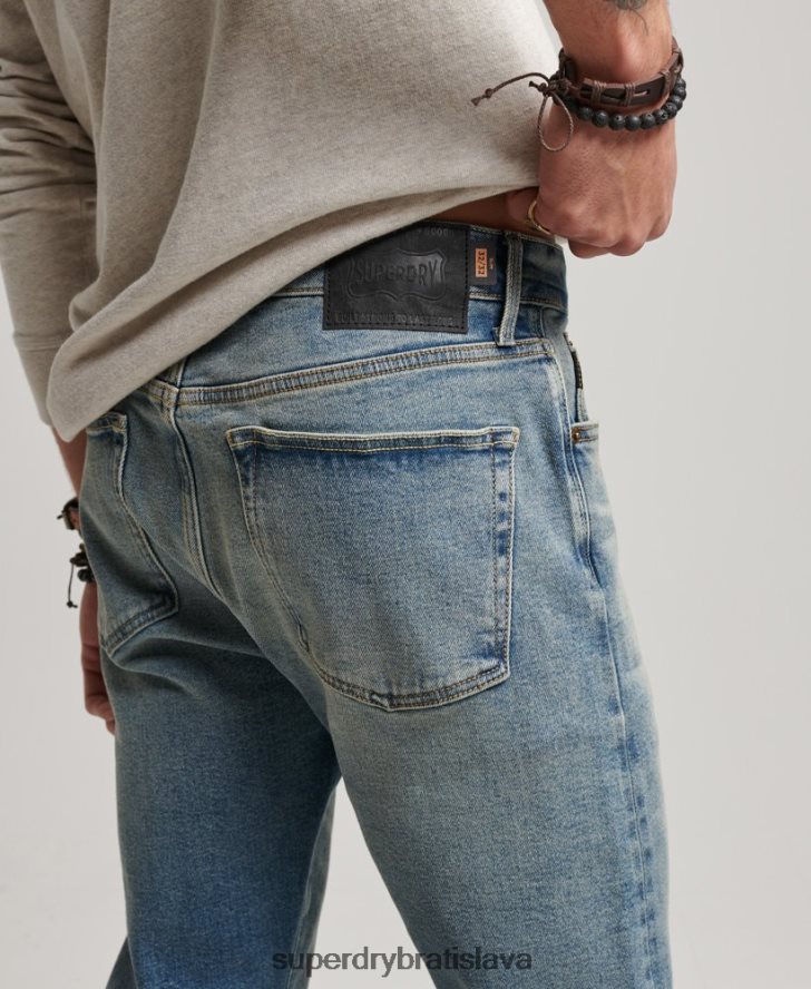 Superdry muži obchodník - organické slim džínsy 6B4ZTR1221 oblečenie svetlo modrá
