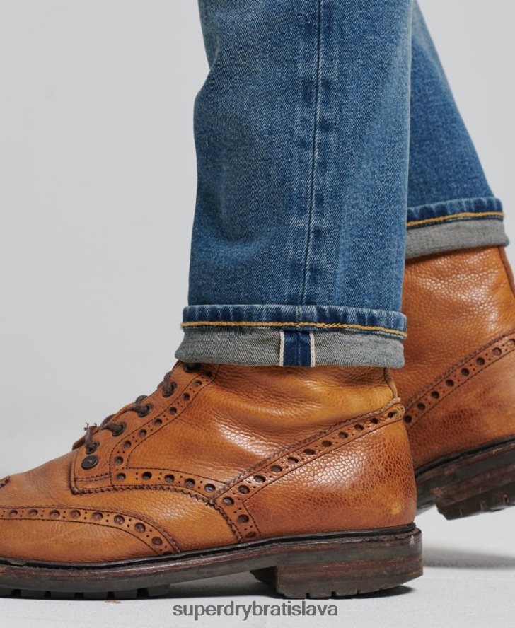 Superdry muži obchodník - organické slim džínsy 6B4ZTR1221 oblečenie svetlo modrá
