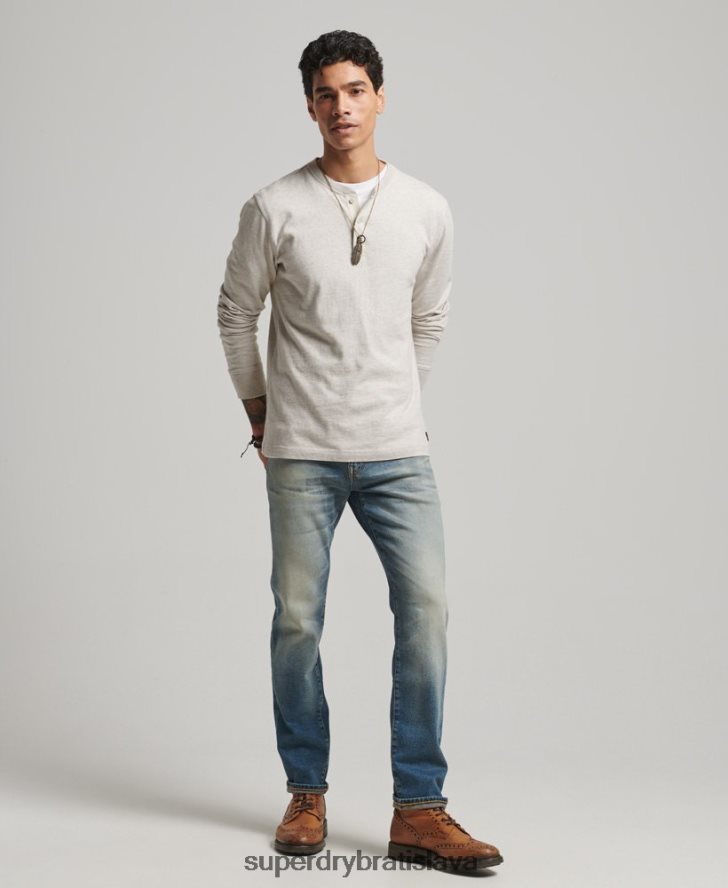 Superdry muži obchodník - organické slim džínsy 6B4ZTR1221 oblečenie svetlo modrá