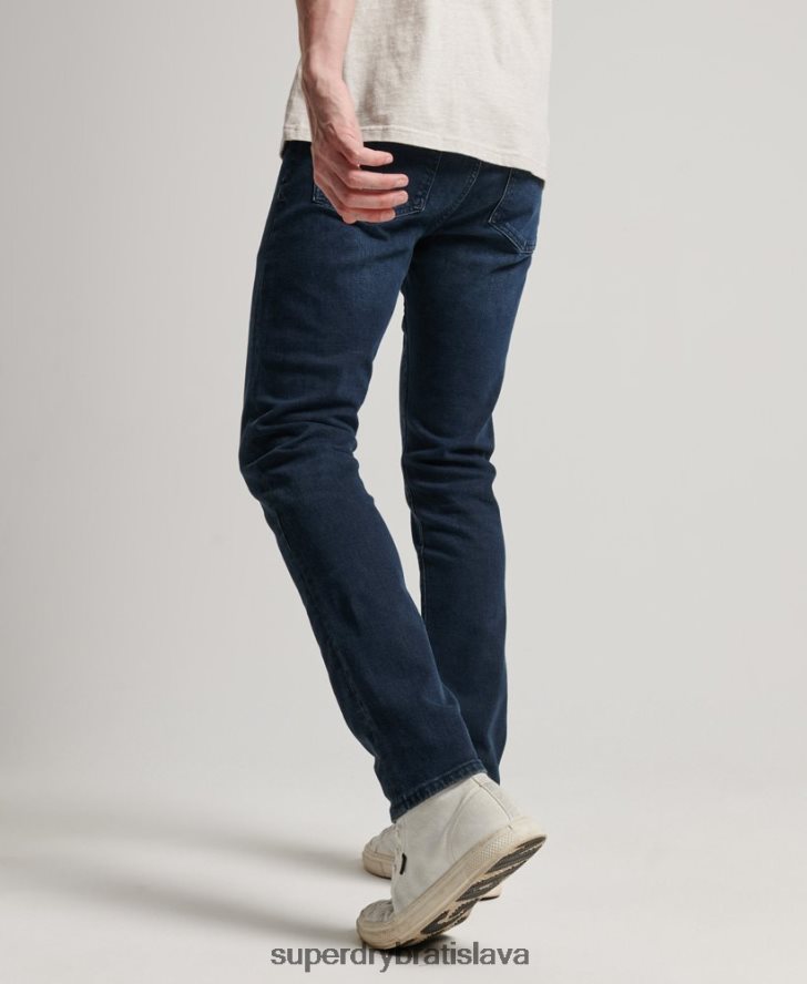 Superdry muži slim džínsy z organickej bavlny 6B4ZTR1205 oblečenie tmavomodrá