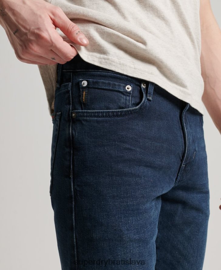 Superdry muži slim džínsy z organickej bavlny 6B4ZTR1205 oblečenie tmavomodrá